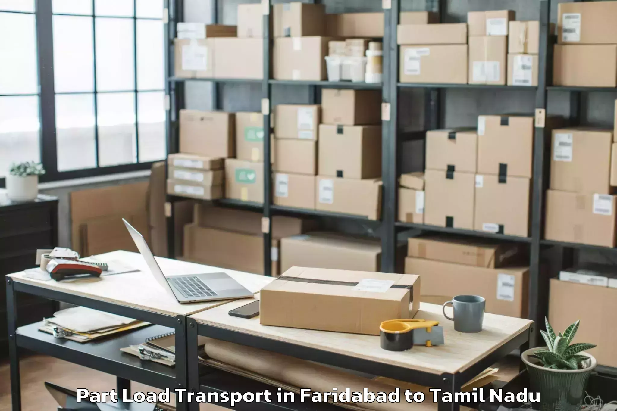 Top Faridabad to Tuticorin Airport Tcr Part Load Transport Available